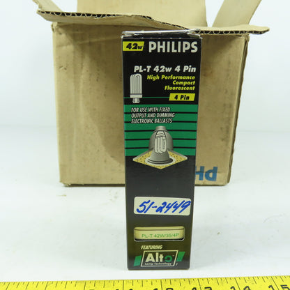 Philips PL-T 42W/35/4P PL-T 42W 3500K Compact Fluorescent Lamps 4-Pin Box of 12