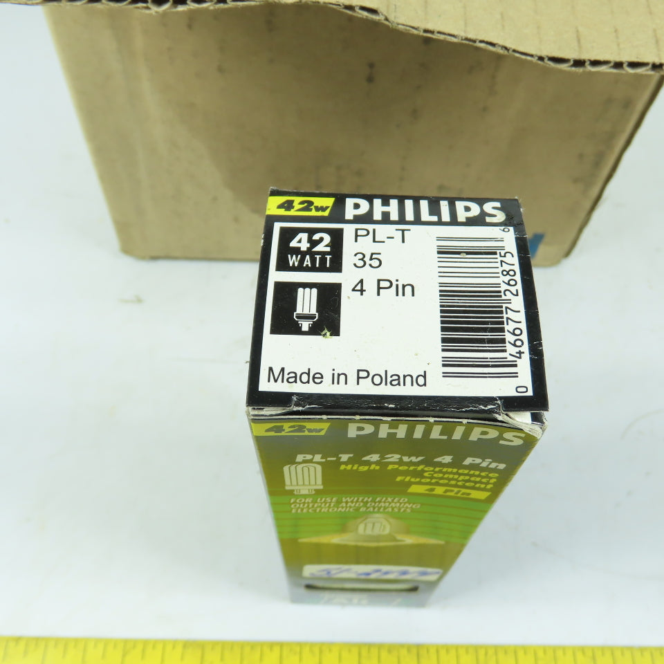 Philips PL-T 42W/35/4P PL-T 42W 3500K Compact Fluorescent Lamps 4-Pin Box of 12