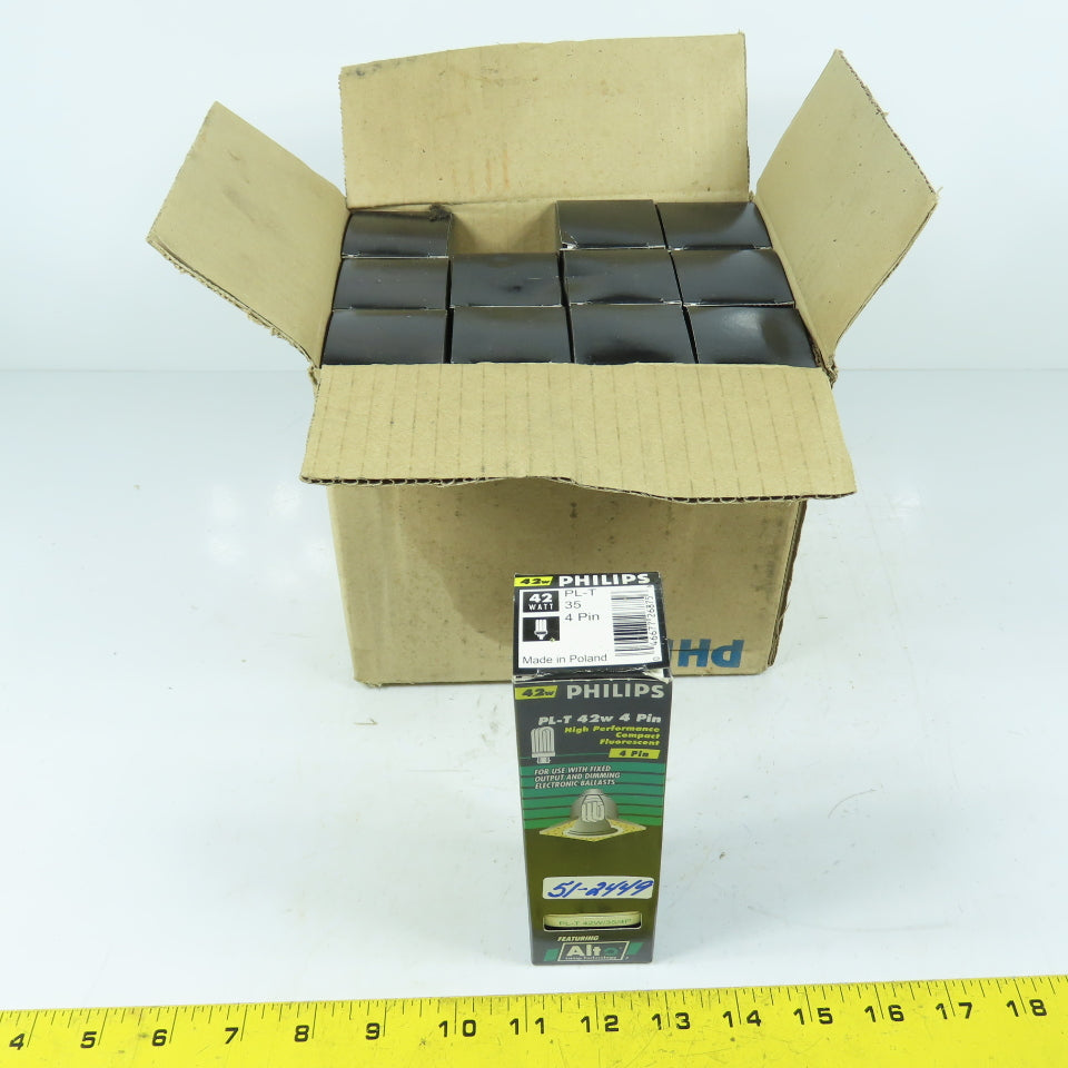 Philips PL-T 42W/35/4P PL-T 42W 3500K Compact Fluorescent Lamps 4-Pin Box of 12