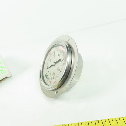 Weiss Instruments LF251-600-4B Liquid Filled Pressure Gauge 0-600 PSI 1/4" NPT