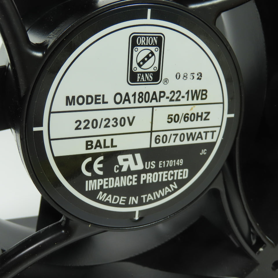 Orion Fans OA180AP-22-1WB Axial Cooling Fan 220/230V 50/60Hz 60/70W