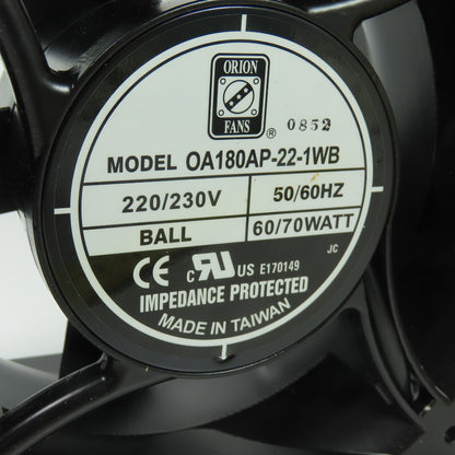 Orion Fans OA180AP-22-1WB Axial Cooling Fan 220/230V 50/60Hz 60/70W