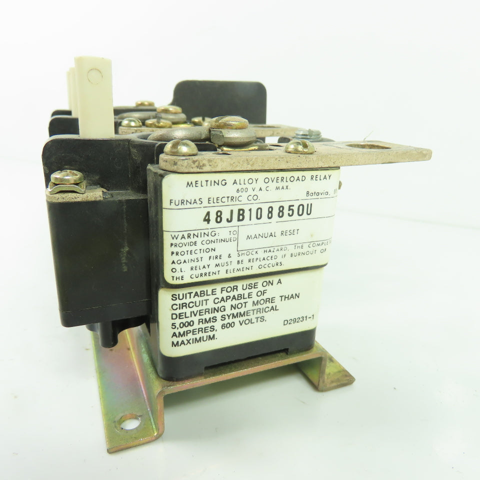 Furnas 48JB108850U Melting Alloy Overload Relay 600VAC 3-Pole
