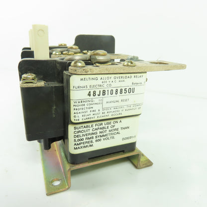 Furnas 48JB108850U Melting Alloy Overload Relay 600VAC 3-Pole