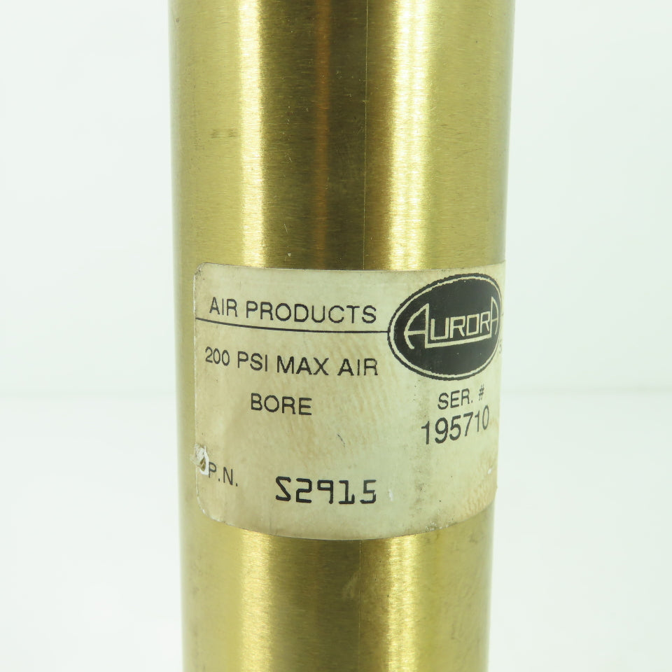 Aurora S2915 200 PSI Max Air Brass Air Cylinder 6" Stroke 1-1/2" Bore