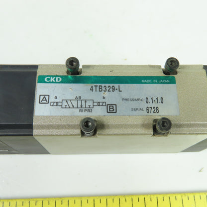 CKD 4TB329-L Solenoid Valve DC 24V Coil 0.1-1.0 Mpa