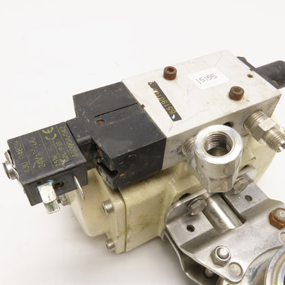 El-O-Matic ESA-40-4/A 2" Tri Clamp Sanitary Butterfly Valve Actuator 24VDC Coil