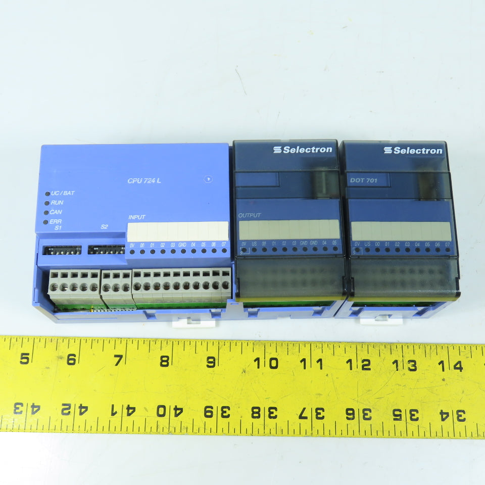 Selectron CPU 724 L Selecontrol MAS PLC CPU Rev A + DOT 701 Module