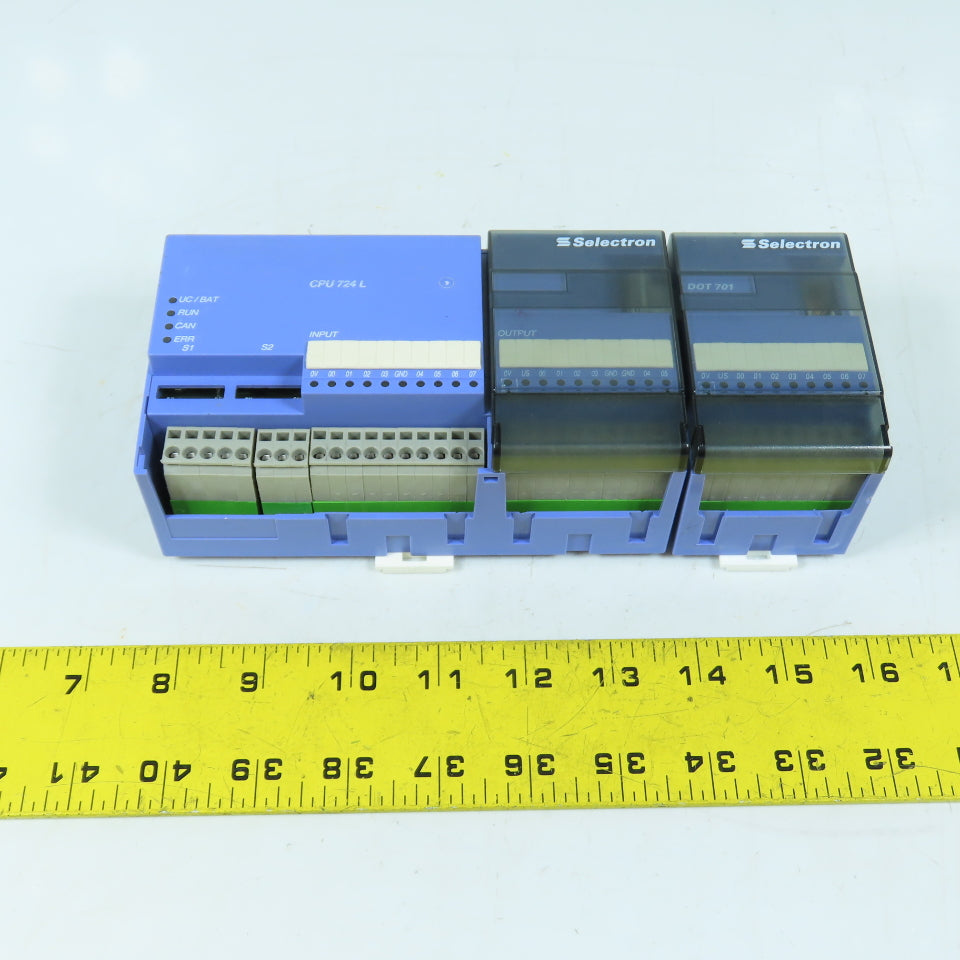 Selectron CPU 724 L Selecontrol MAS PLC CPU Rev A + DOT 701 Module ...