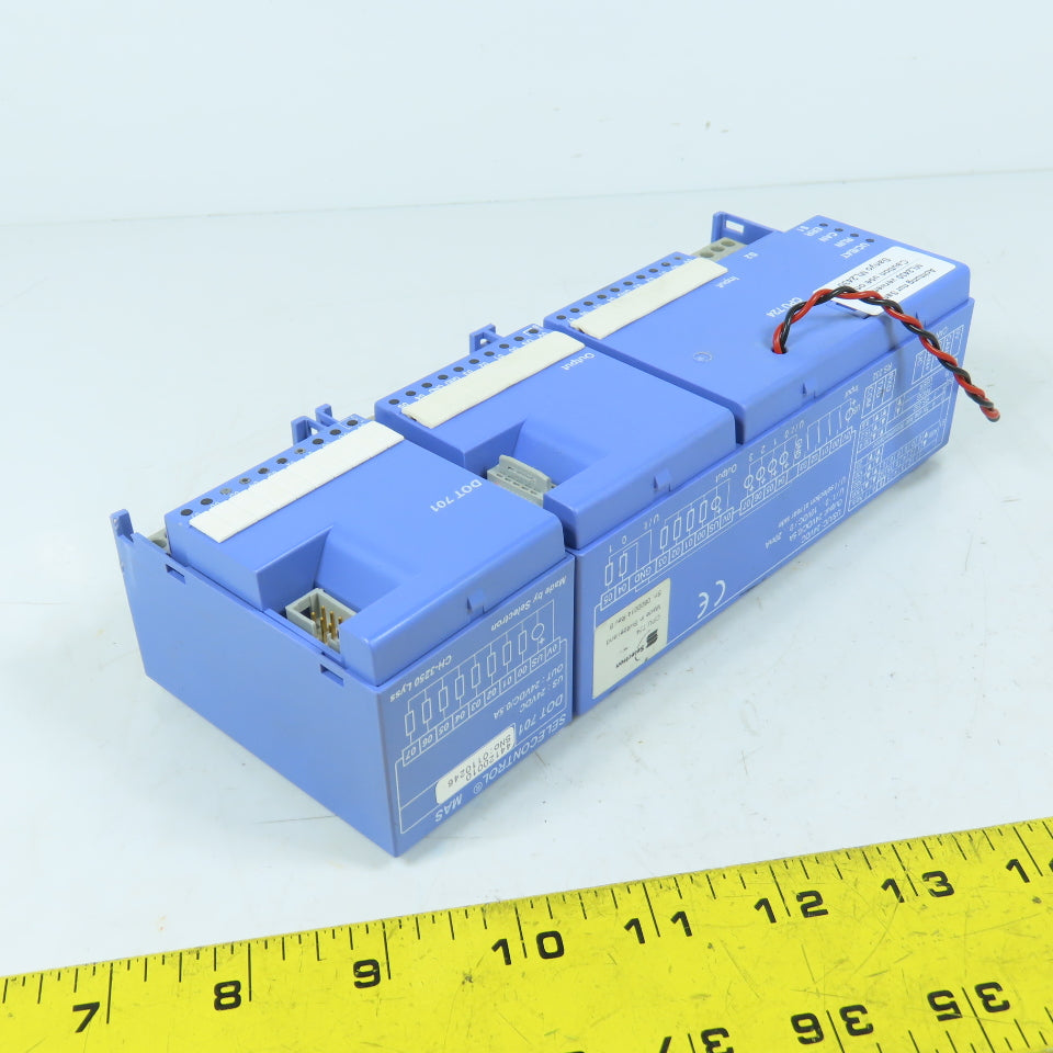 Selectron CPU 724 Selecontrol MAS PLC Controller Rev B + DOT 701 Module 24VDC