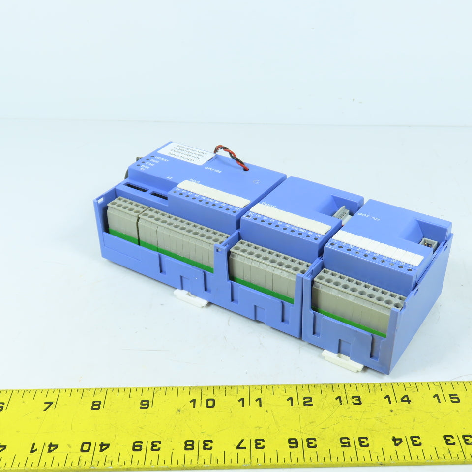 Selectron CPU 724 Selecontrol MAS PLC Controller Rev B + DOT 701 Module 24VDC