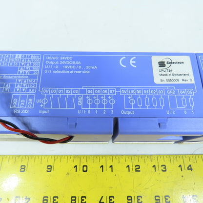 Selectron CPU 724 PLC Processor Module Rev D + DOT 701 Digital Output Unit