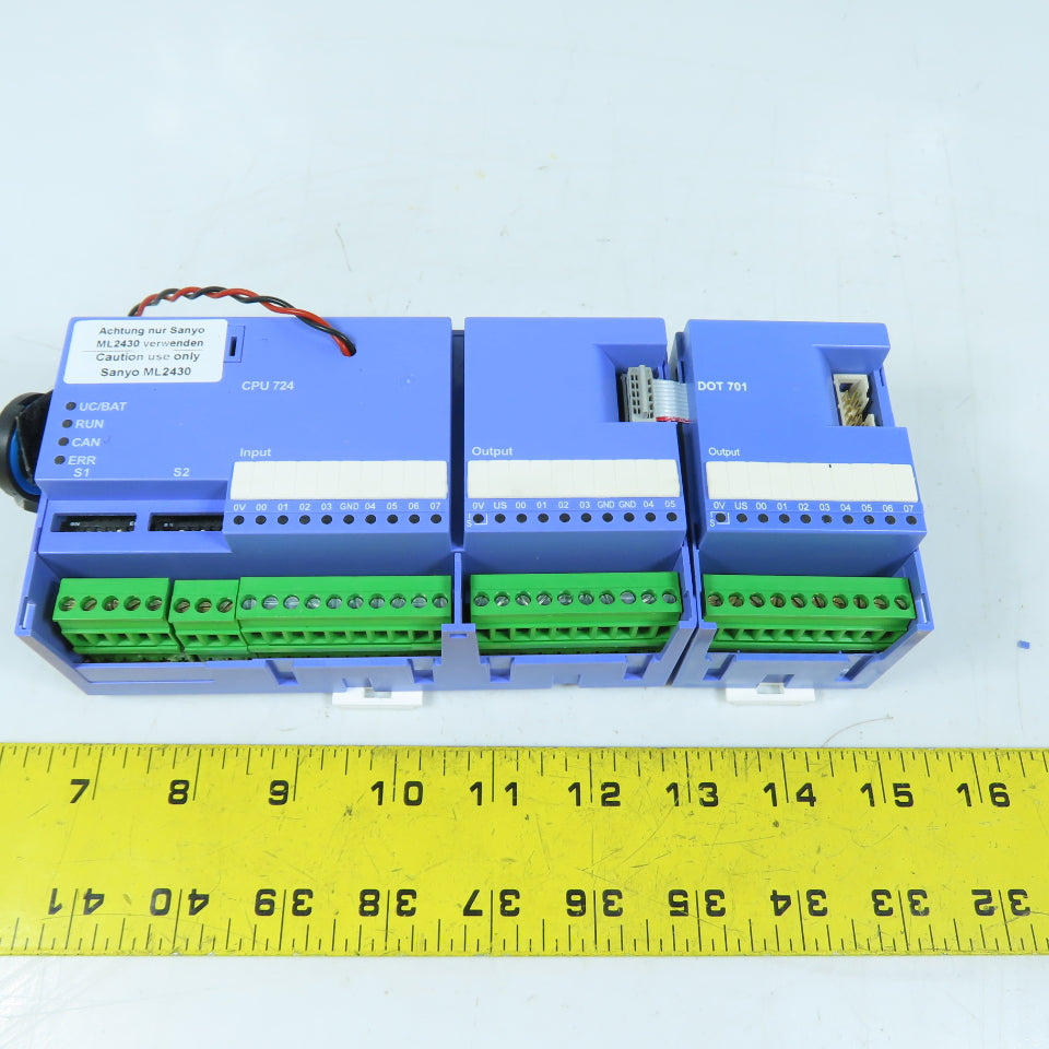 Selectron CPU 724 PLC Processor Module Rev D + DOT 701 Digital Output Unit