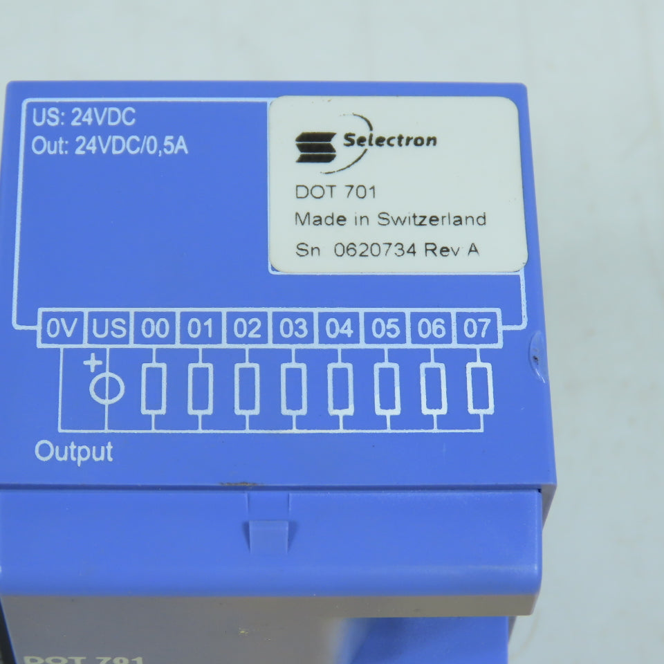 Selectron CPU 724 PLC CPU Module Rev B + DOT 701 Output Module