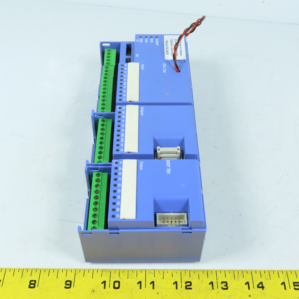 Selectron CPU 724 PLC CPU Module Rev B + DOT 701 Output Module