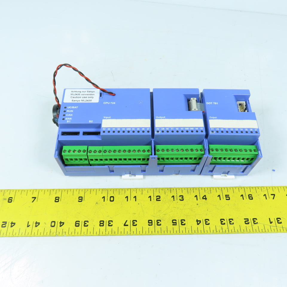 Selectron CPU 724 PLC CPU Module Rev B + DOT 701 Output Module ...