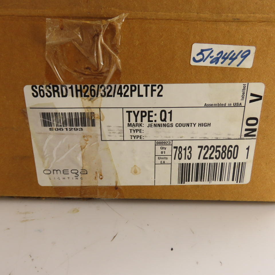 Omega Lighting S6SRD1H26/32/42PLTF2 6" Recessed Downlight Housing Frame 120-277V