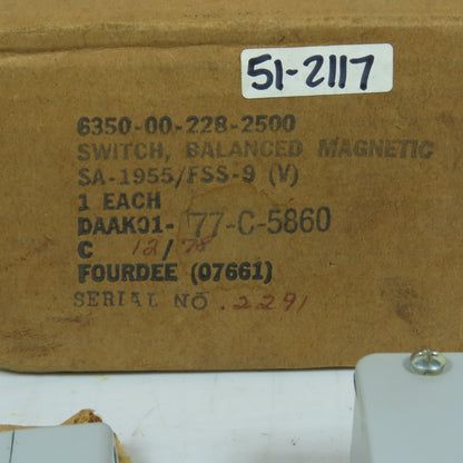 Fourdee 6350-00-228-2500 SA-1955/FSS-9(V) Balanced Magnetic Switch