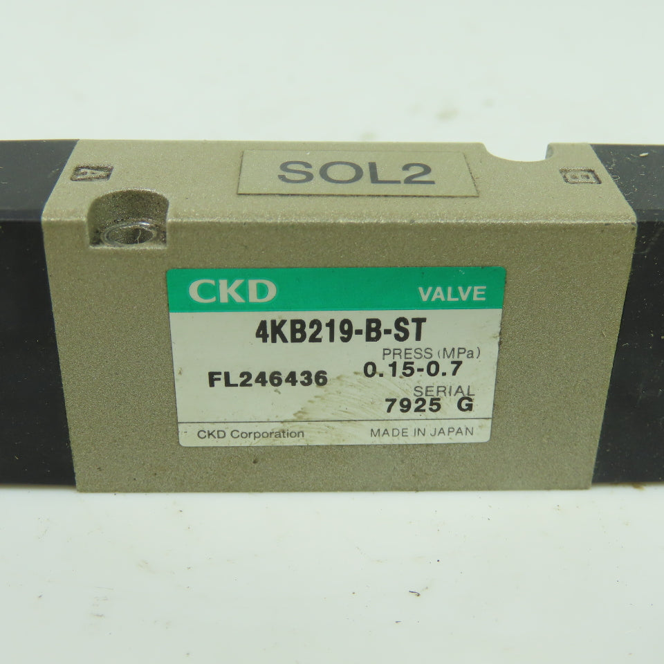 CKD 4KB219-B-ST Solenoid Valve DC 24V 0.15-0.7 MPa