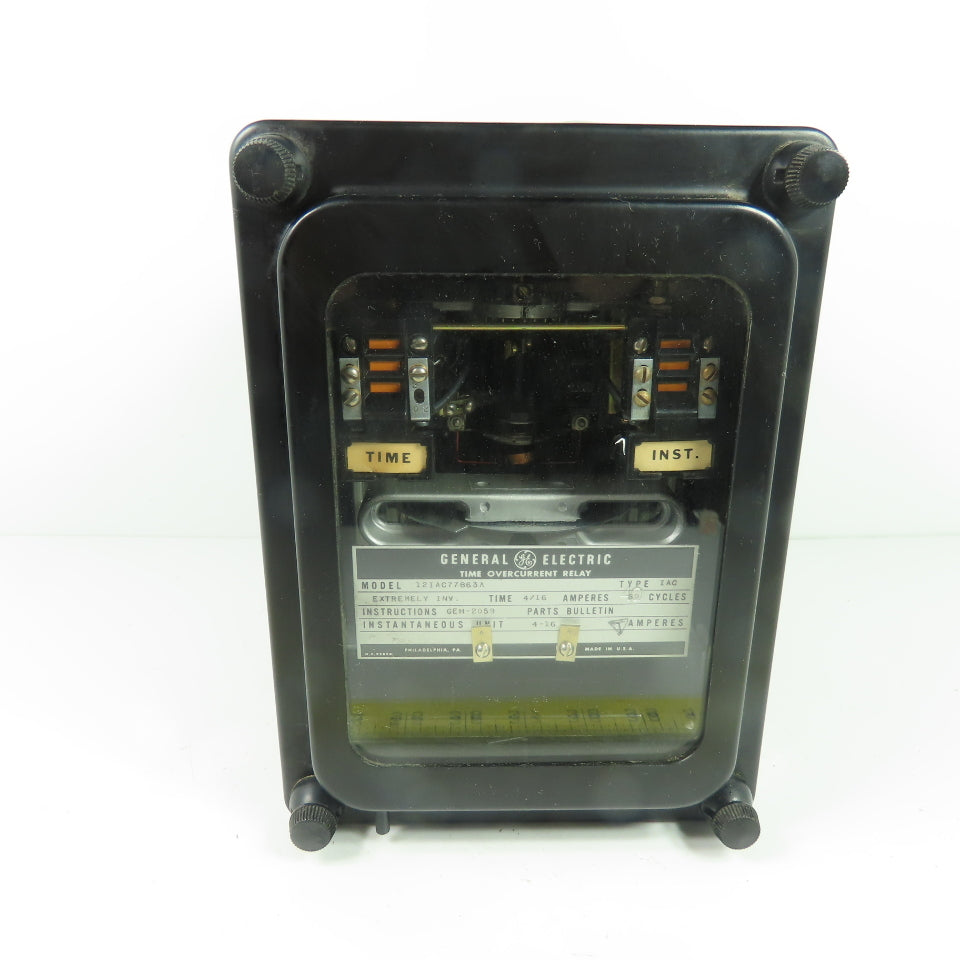 General Electric 12IAC77B63A Type IAC Time Overcurrent Relay 4/16 Amps 60 Cycles