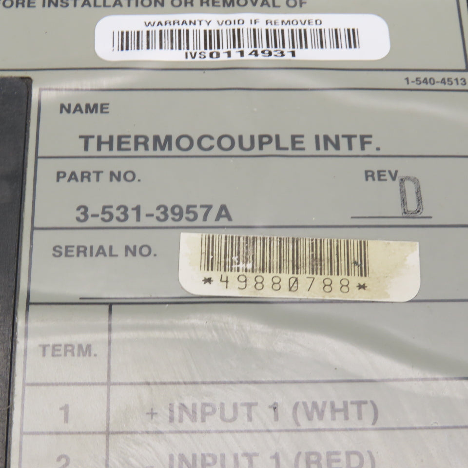 Cincinnati Milacron 3-531-3957A Thermocouple Interface
