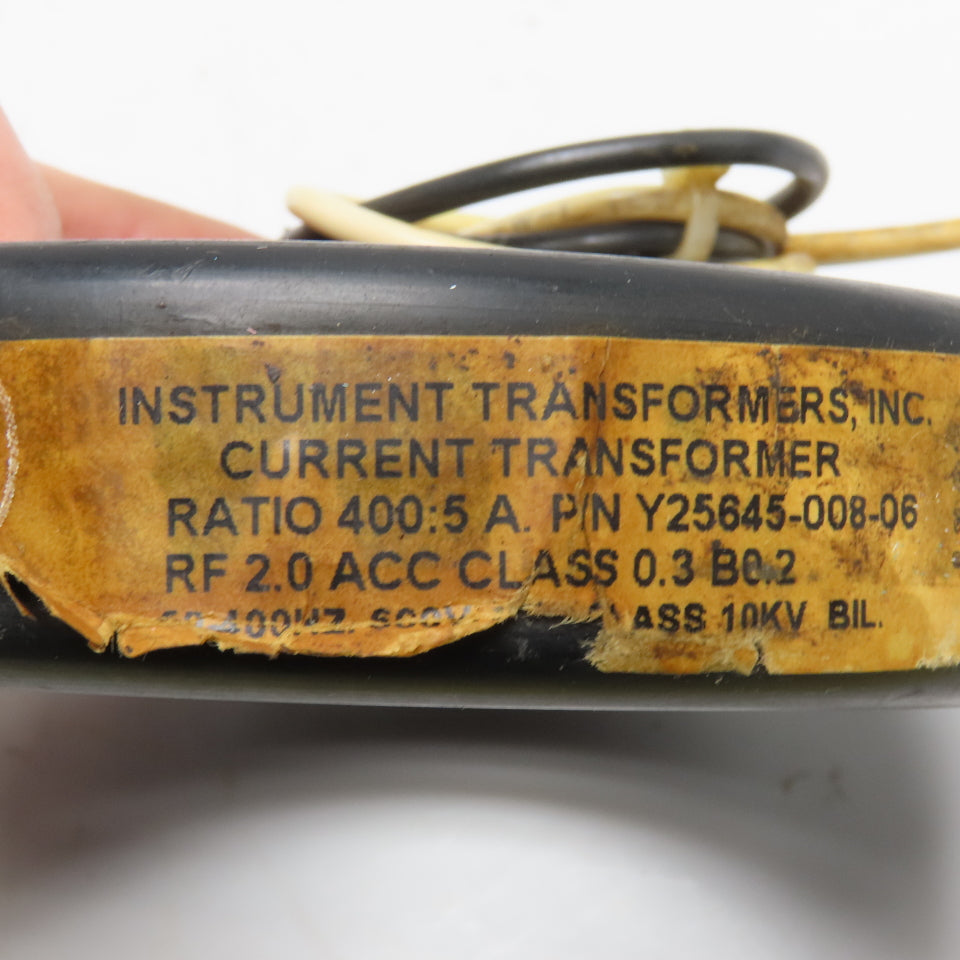 Instrument Transformers Inc. Y25645-008-06 400:5 Ratio Current Transformer