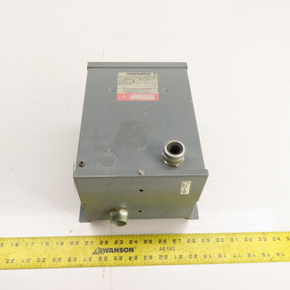 Square D 2S1F 2KVA 1Ph Dry Type Transformer 240x480V Pri 120/240V Sec