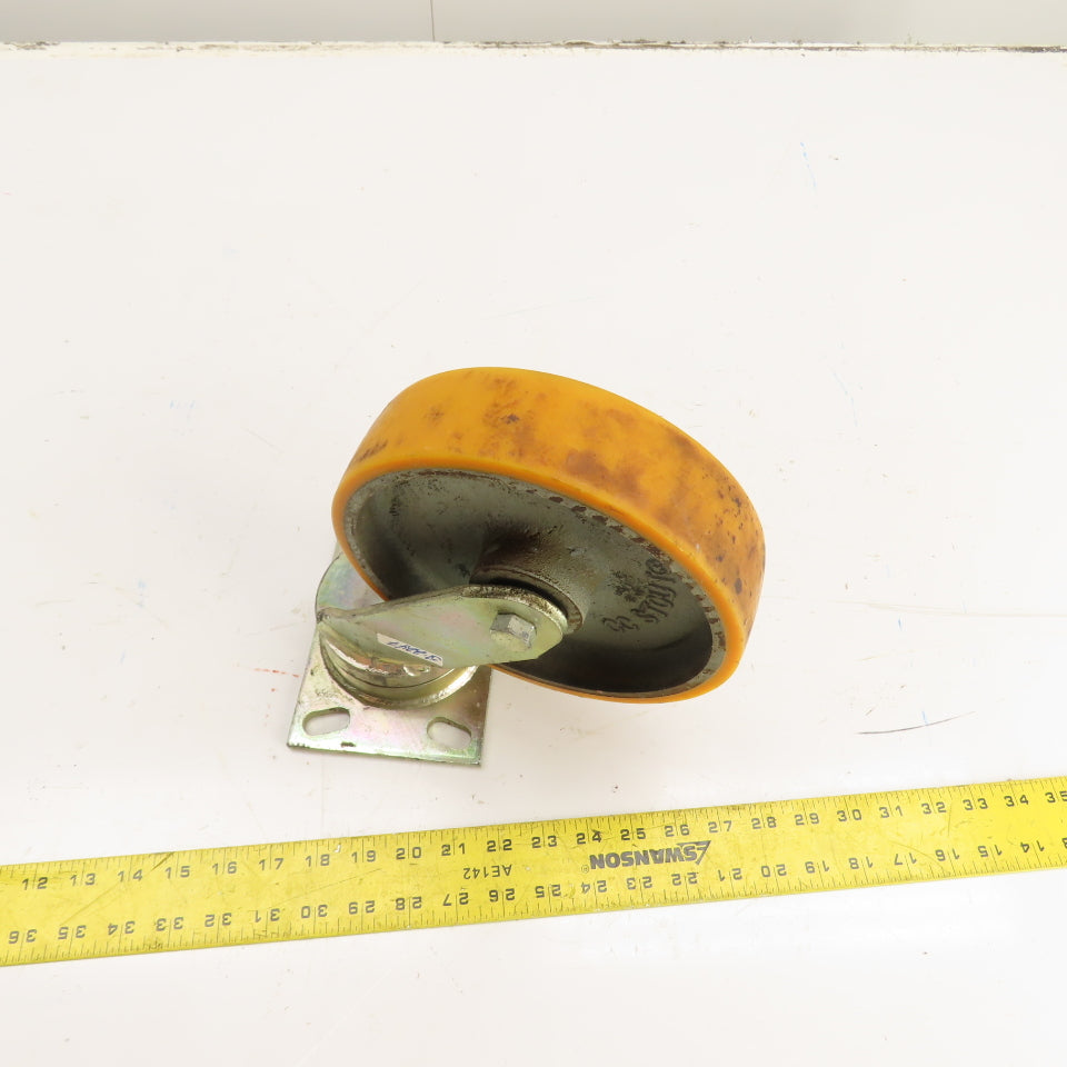 Caster Connection 51-2247 8" x 2" Swivel Caster Wheel Poly on Iron Heavy Duty