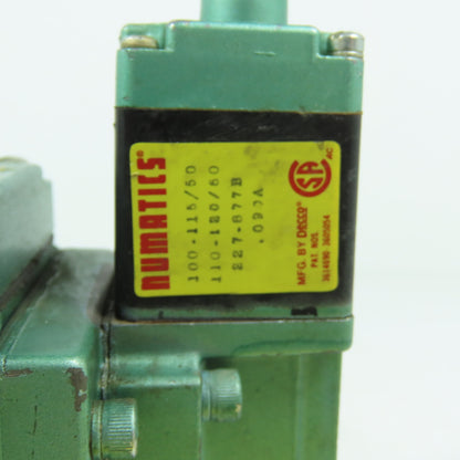 Numatics 33DSP600K Double Solenoid Pneumatic Air Control Valve 120V