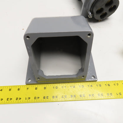 Russellstoll 7144WR 250V/600VAC 200A 4P 4W Reverse Service Receptacle