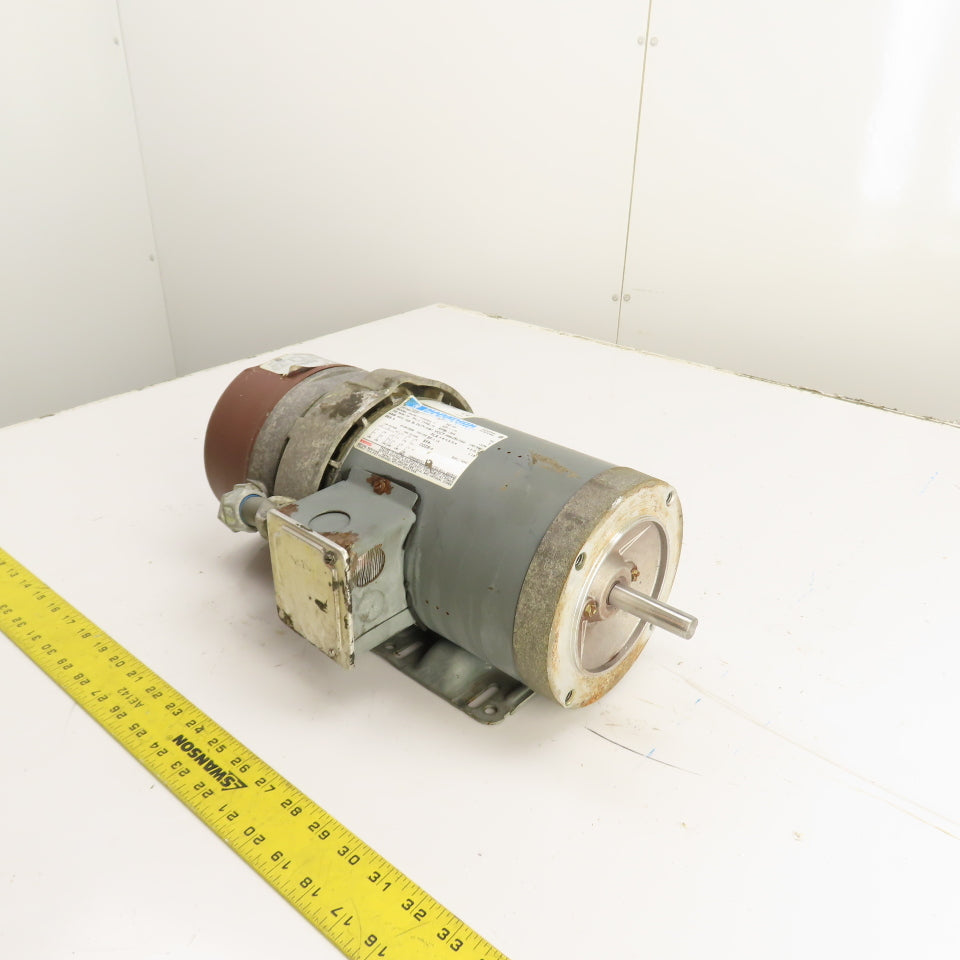 Marathon 9VL56T17F5358A 1-1/2HP Electric Motor 230/460V 1725RPM 56HC w/ Brake