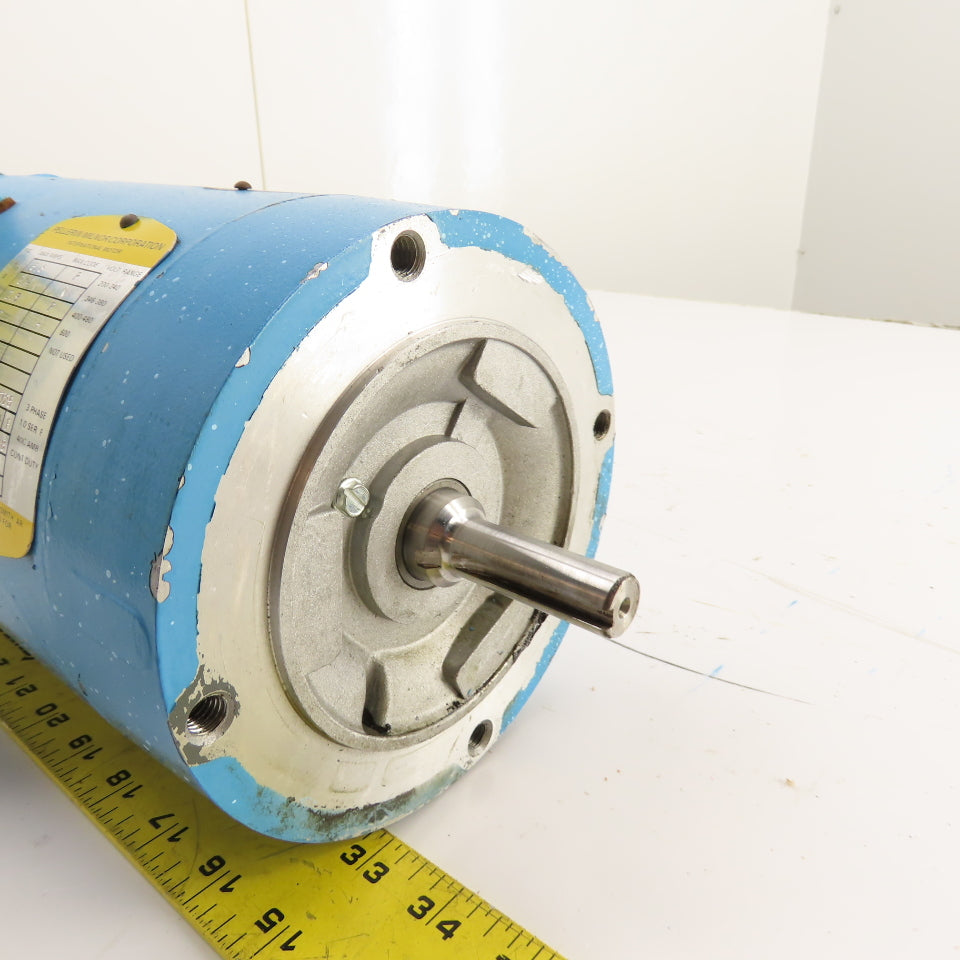 Milnor 39T015AAU/63 1.5HP Electric Motor 3Ph 200-480V 56C Frame 1725RPM W/Brake