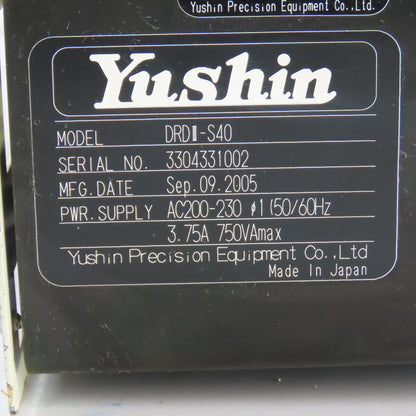 Yushin DRDIII-S40 Sprue Picker Robot Arm 200-230V 1Ph 750VA Carbon Fiber