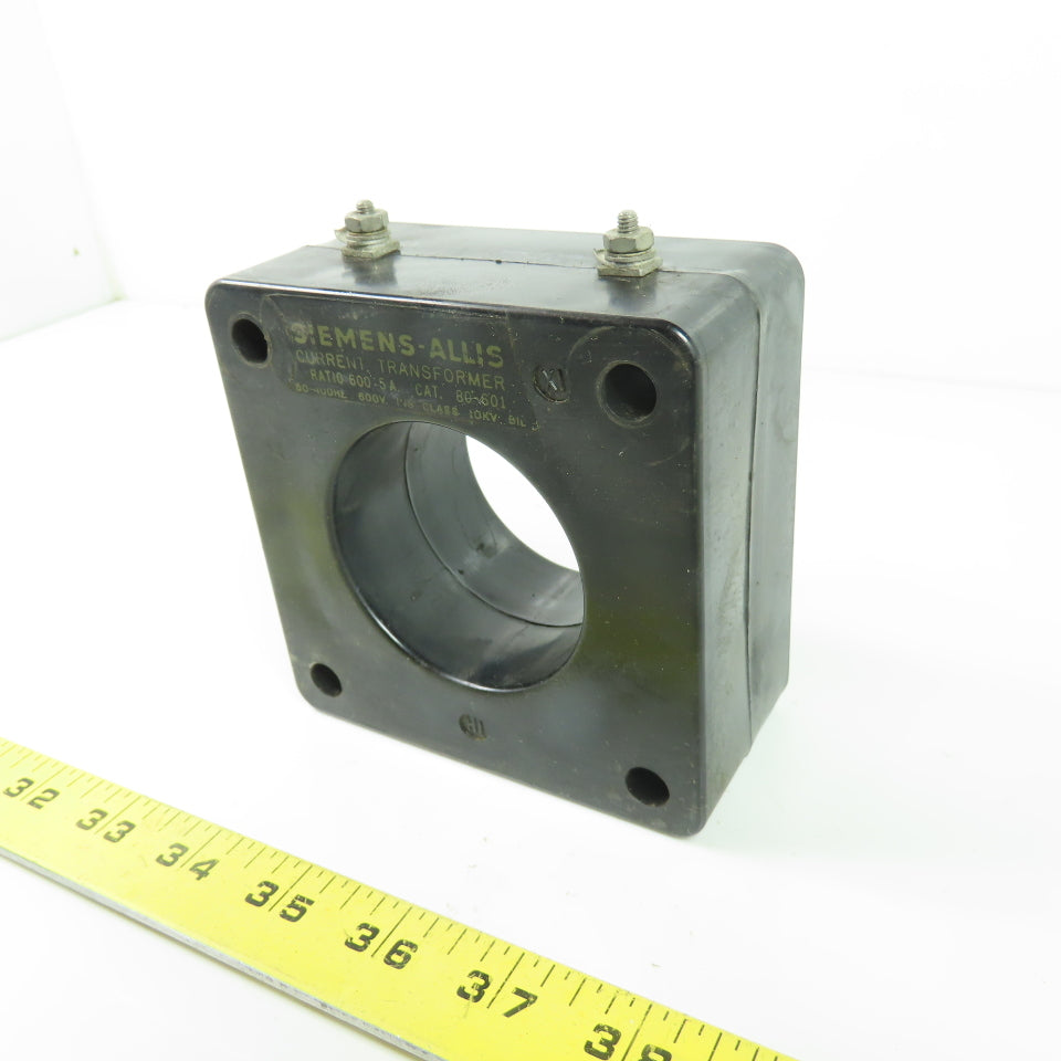 Siemens-Allis 80-601 Current Transformer 600:5A 600V 50-400Hz
