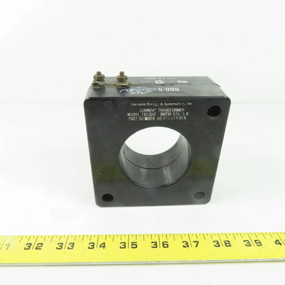 Siemens 00-873-068-019 180SHT Current Transformer Ratio 600:5 A