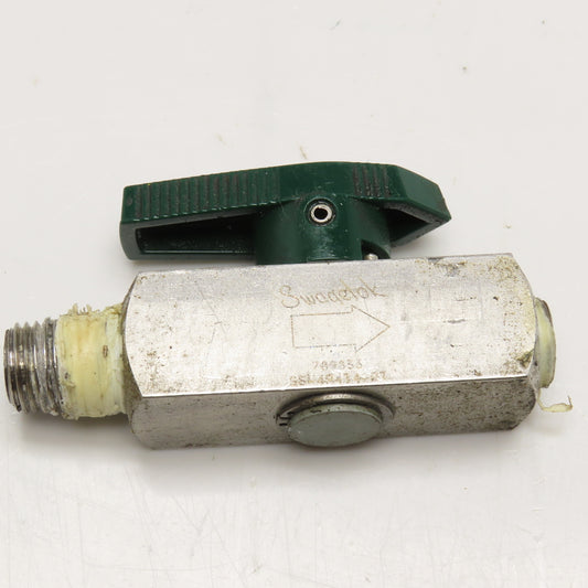 Swagelok SS-4P4T4-RT 1/4" NPT Stainless Steel Instrument Plug Valve