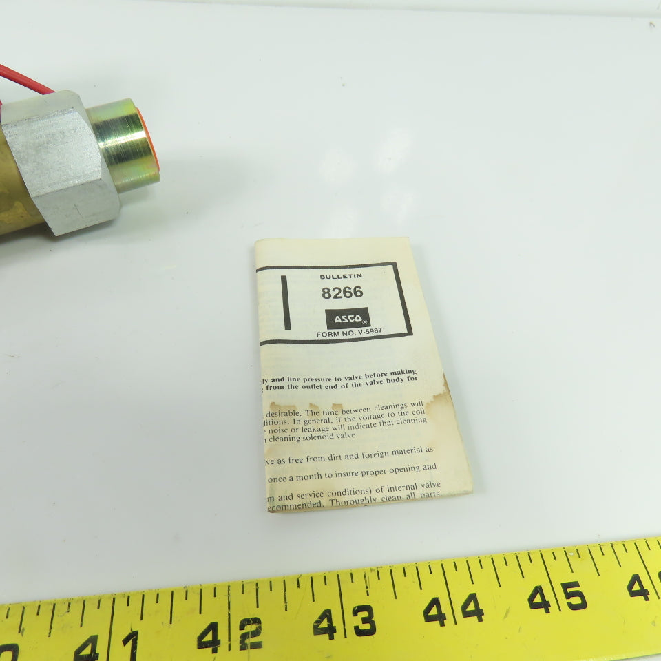 ASCO 8266D53V 1/2" 2-Way Solenoid Valve 240/220V 200 PSI