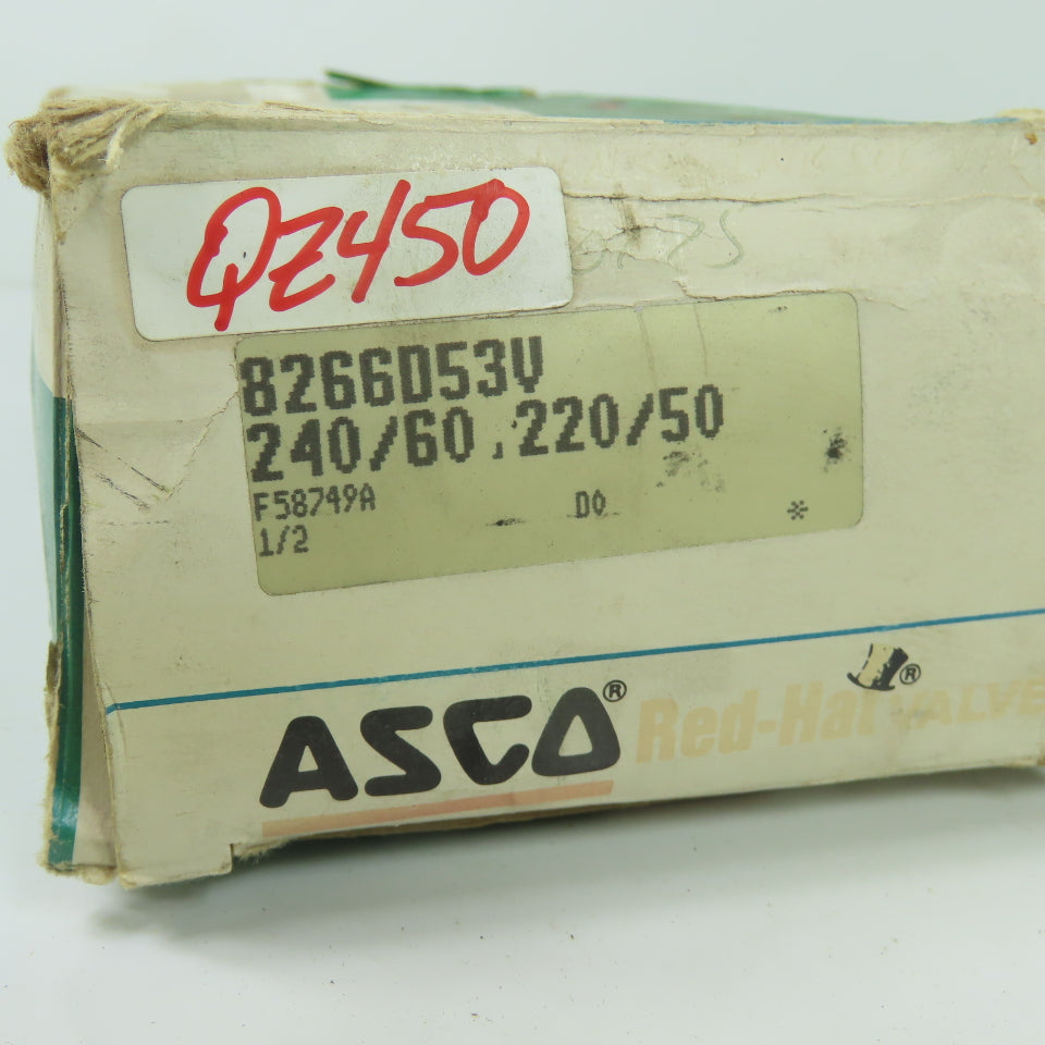 ASCO 8266D53V 1/2" 2-Way Solenoid Valve 240/220V 200 PSI