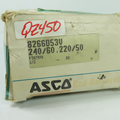 ASCO 8266D53V 1/2" 2-Way Solenoid Valve 240/220V 200 PSI