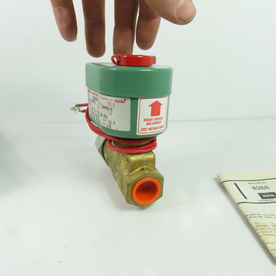 ASCO 8266D53V 1/2" 2-Way Solenoid Valve 240/220V 200 PSI