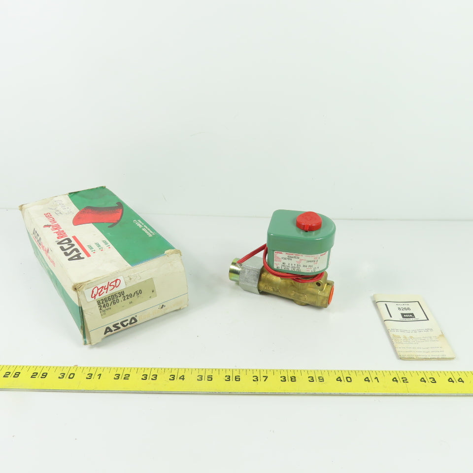 ASCO 8266D53V 1/2" 2-Way Solenoid Valve 240/220V 200 PSI