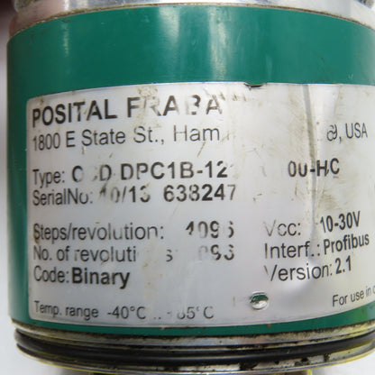 Posital Fraba OCD-DCP1B-1212-C100-HCC 10-30V Rotary Encoder 4096 Steps/Rev