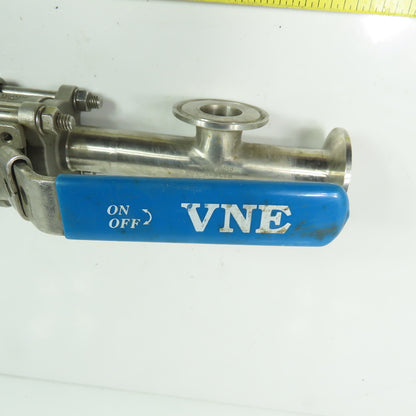 VNE 823525-100 1" 3-Way Sanitary Ball Valve 316L Stainless 1000 WOG