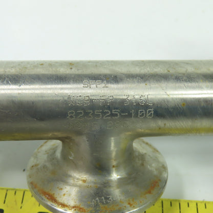 VNE 823525-100 1" 3-Way Sanitary Ball Valve 316L Stainless 1000 WOG