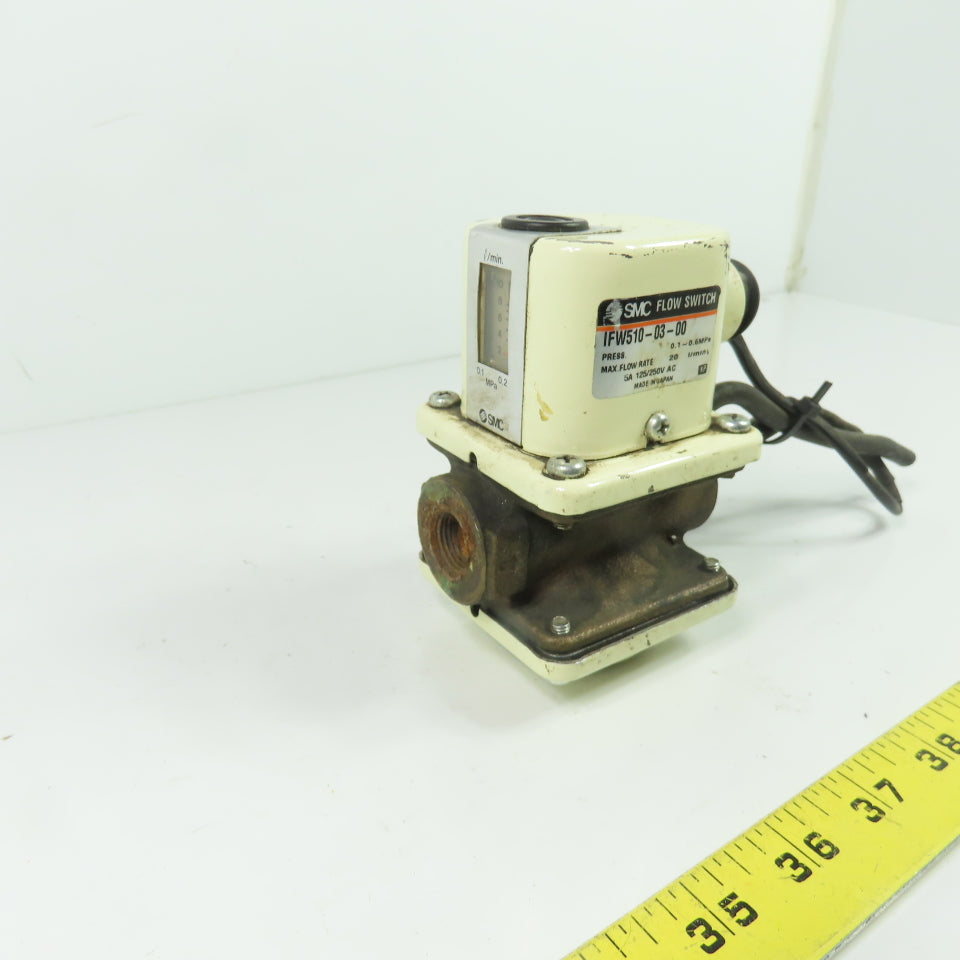 SMC IFW510-03-00 Adjustable Liquid Flow Switch 0.1-0.6MPa 20L/min