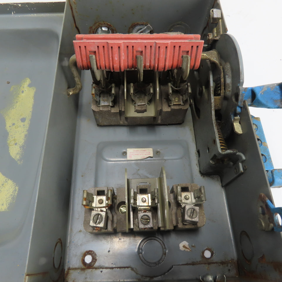 Square D 30A 3-Pole Fusible Safety Disconnect Switch 3Ph 600VAC