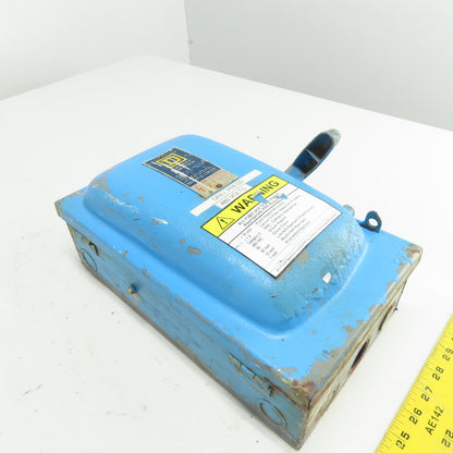 Square D 30A 3-Pole Fusible Safety Disconnect Switch 3Ph 600VAC