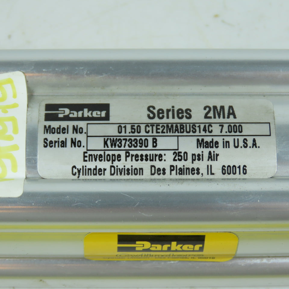 Parker 01.50 CTE2MABUS14C 7.000 Pneumatic Cylinder 1.50 Bore 7.00 Stroke