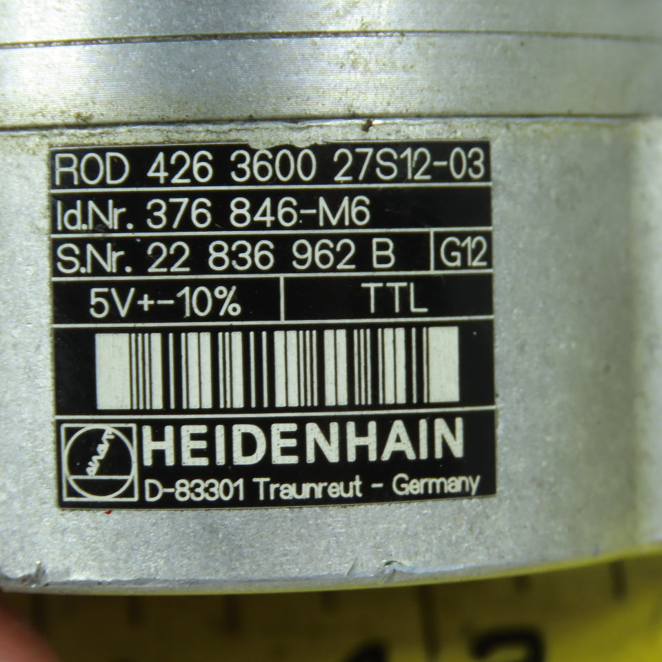 Heidenhain 376 846-M6 ROD 426 3600 27S12-03 Rotary Encoder 3600 Line Count 5V