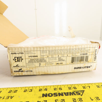 Sure-Lites LPX70RWH Polycarbonate LED Exit Sign White Housing 120/277V